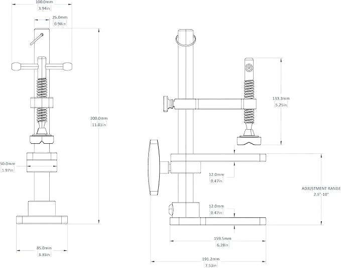 Precision Positioning Clamps, 300 and 500 mm