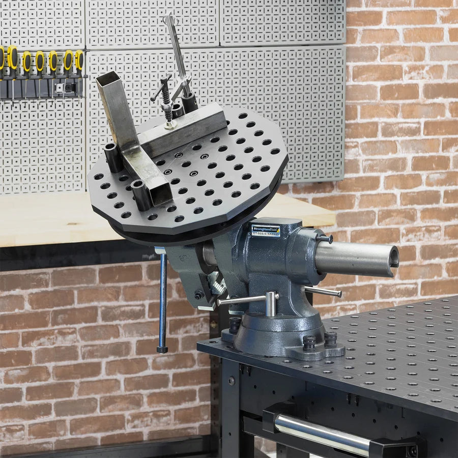 Vise with 360° Rotating Jaw & Base, 16 mm Mounting