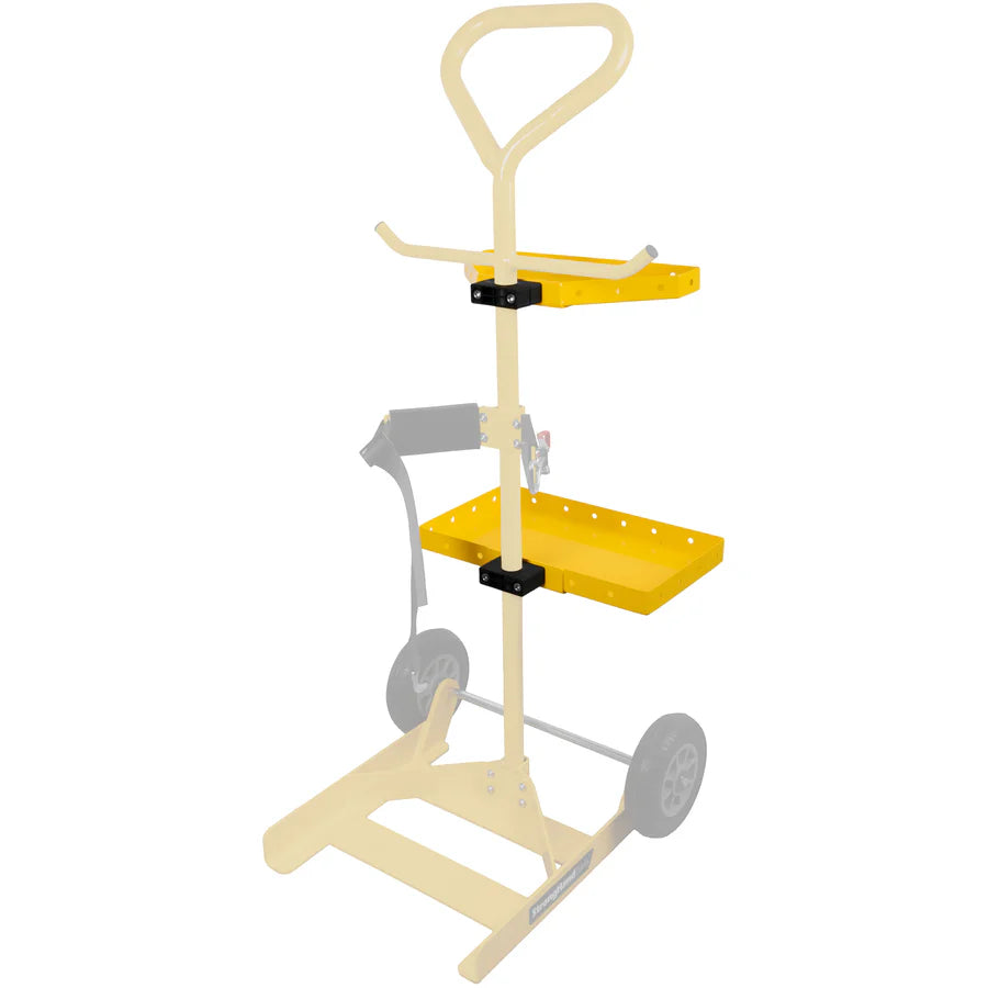 Gas Cylinder Dolly with Tool Trays, 150 kg Load Capacity