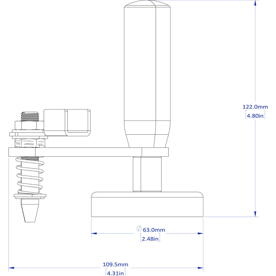High-Temp Magnetic Spring Ground Clamp