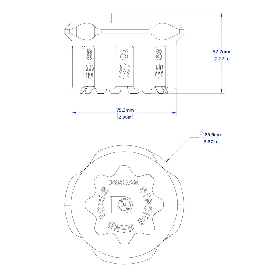EZ-View Gas Cylinder Valve Indicators, 8-star