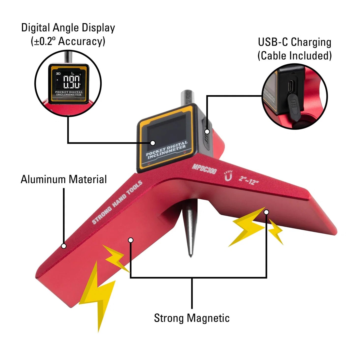 Magnetic Pipe Centering Head, Digital Precision Model