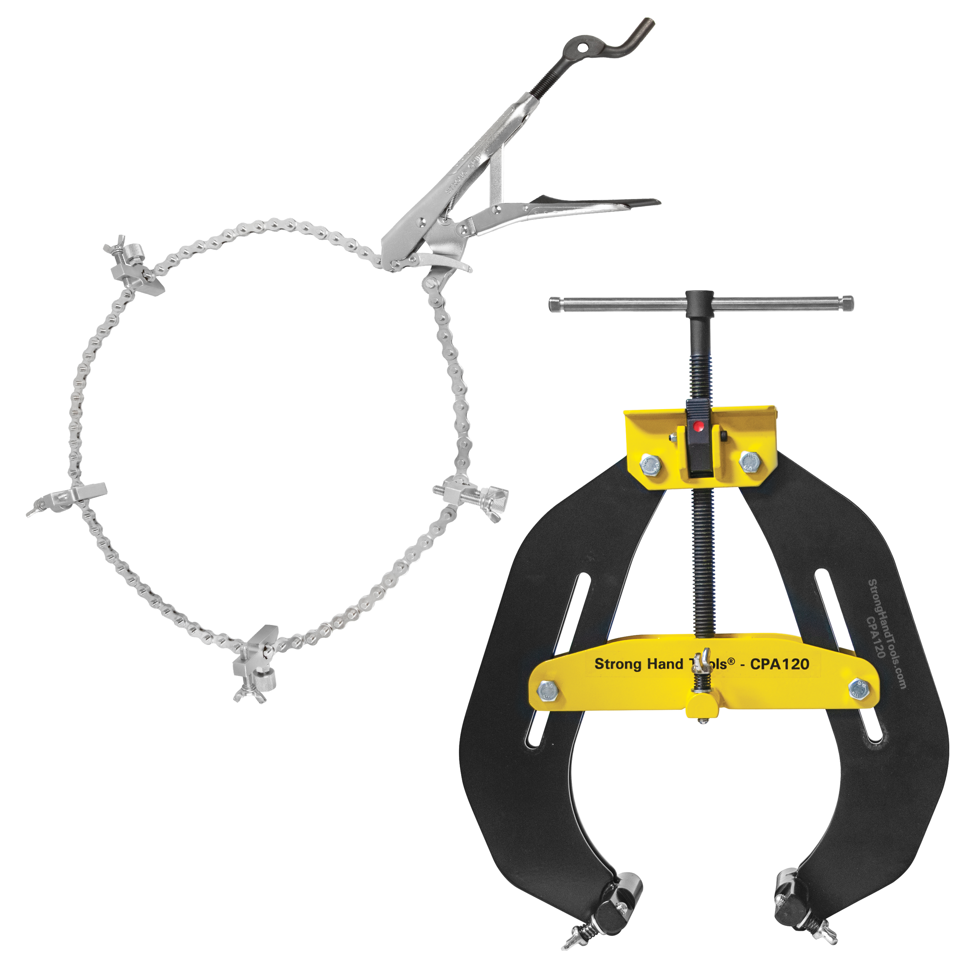 Python Chain Pliers + Pipe Alignment Clamp