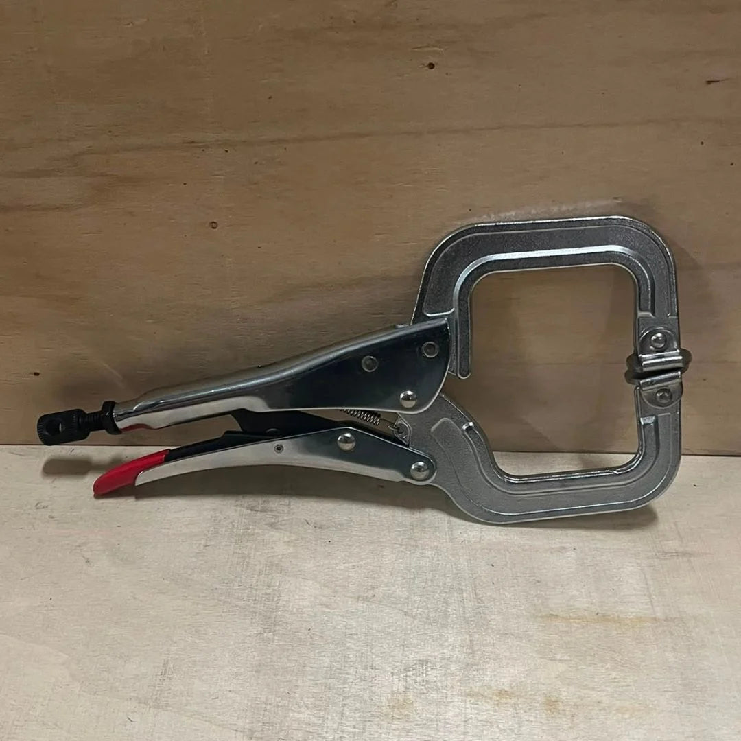 Locking C-Clamp, 100 mm Capacity, Swivel Pads (Used for Demo)