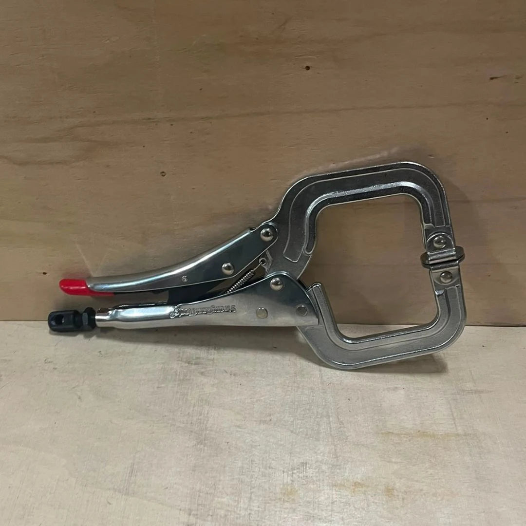 Locking C-Clamp, 100 mm Capacity, Swivel Pads (Used for Demo)