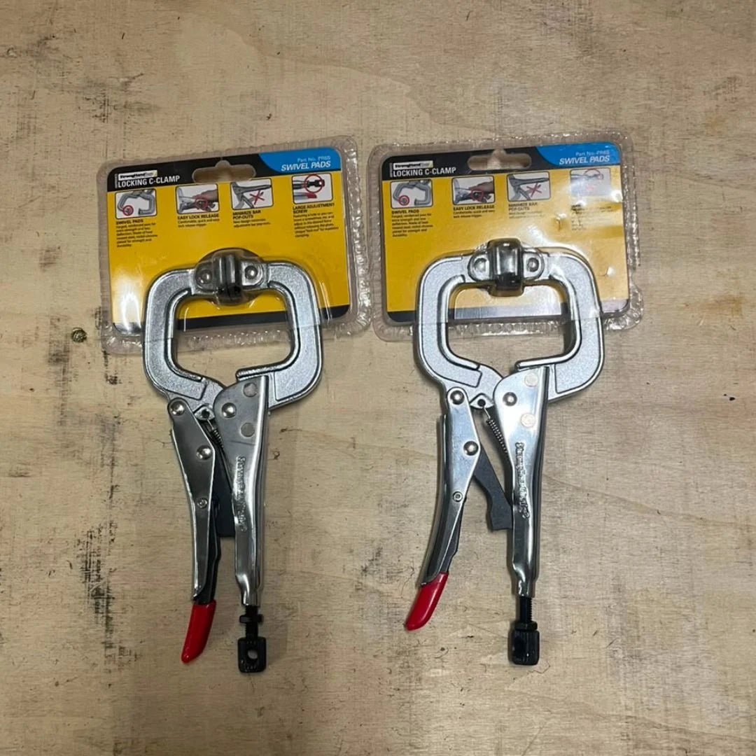Locking C-Clamp, 50 mm Capacity, Swivel Pads (Used for Demo)