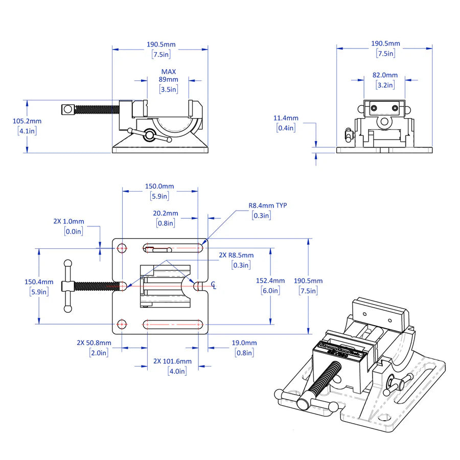 Cradle-Angle Drill Press Vise