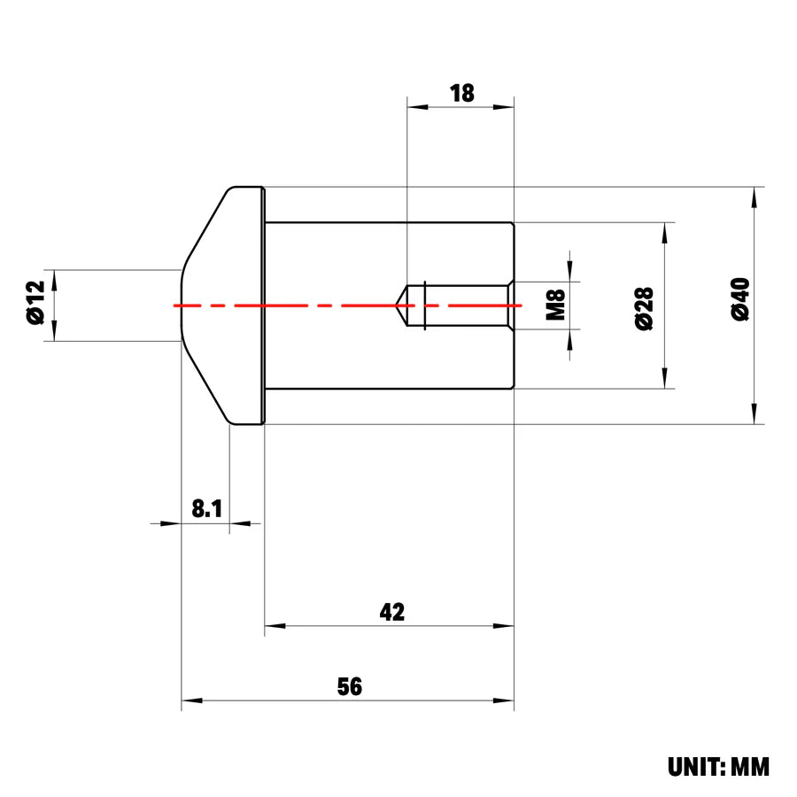Spring Push Pin (28 mm System)