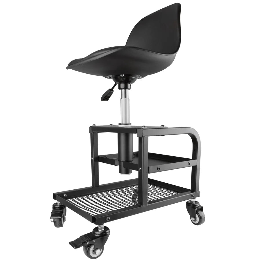 Cushioned Work Rover Stool, Four Wheels