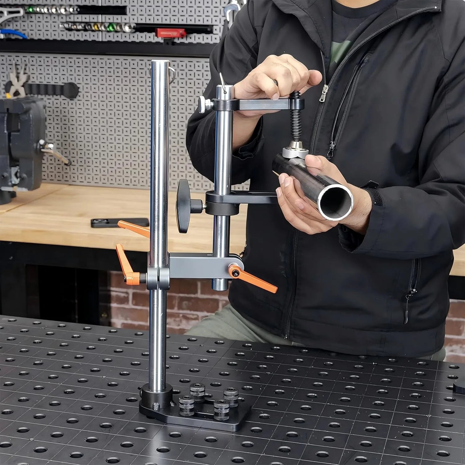 Precision Positioning Clamp 500 mm, Height / Angle Adjustable