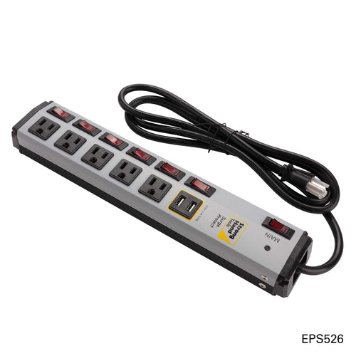 Surge Protector Power Strips w/ USB Port, Metal Case