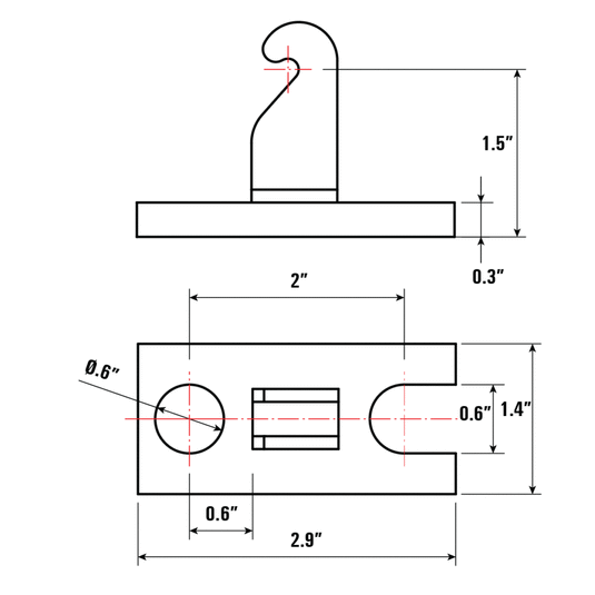 Tischmontagesockel-Kit, passend für 16-mm-Löcher