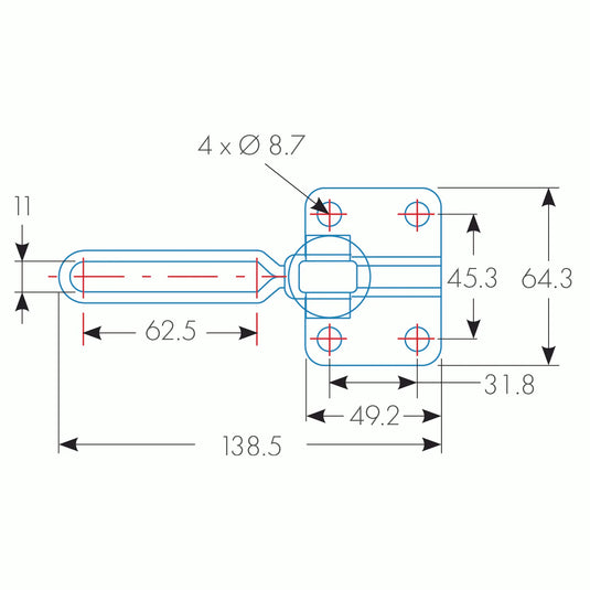 Vertical Toggle Clamp w/ Adapter, Alpha 28