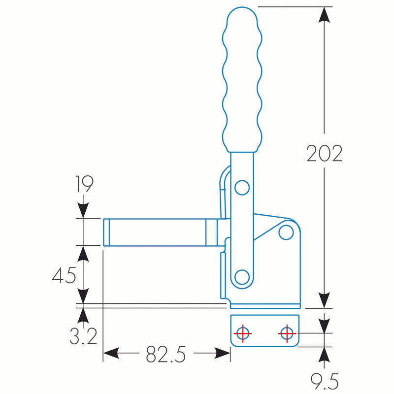 Load image into Gallery viewer, Vertical Toggle Clamp w/ Adapter, Alpha 28
