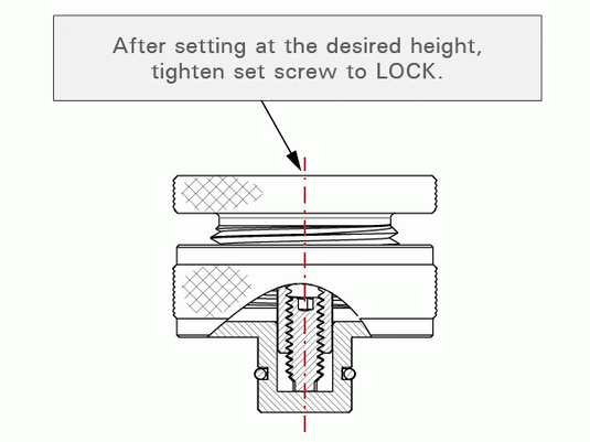 Adjustable Rests, Fit 16 mm Holes