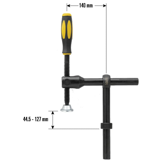 Schwenkbare T-Pfostenklemme, passend für 16-mm-Bohrungen