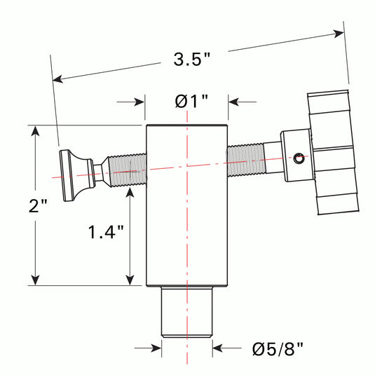 Seitenklemme, passend für 16-mm-Bohrungen