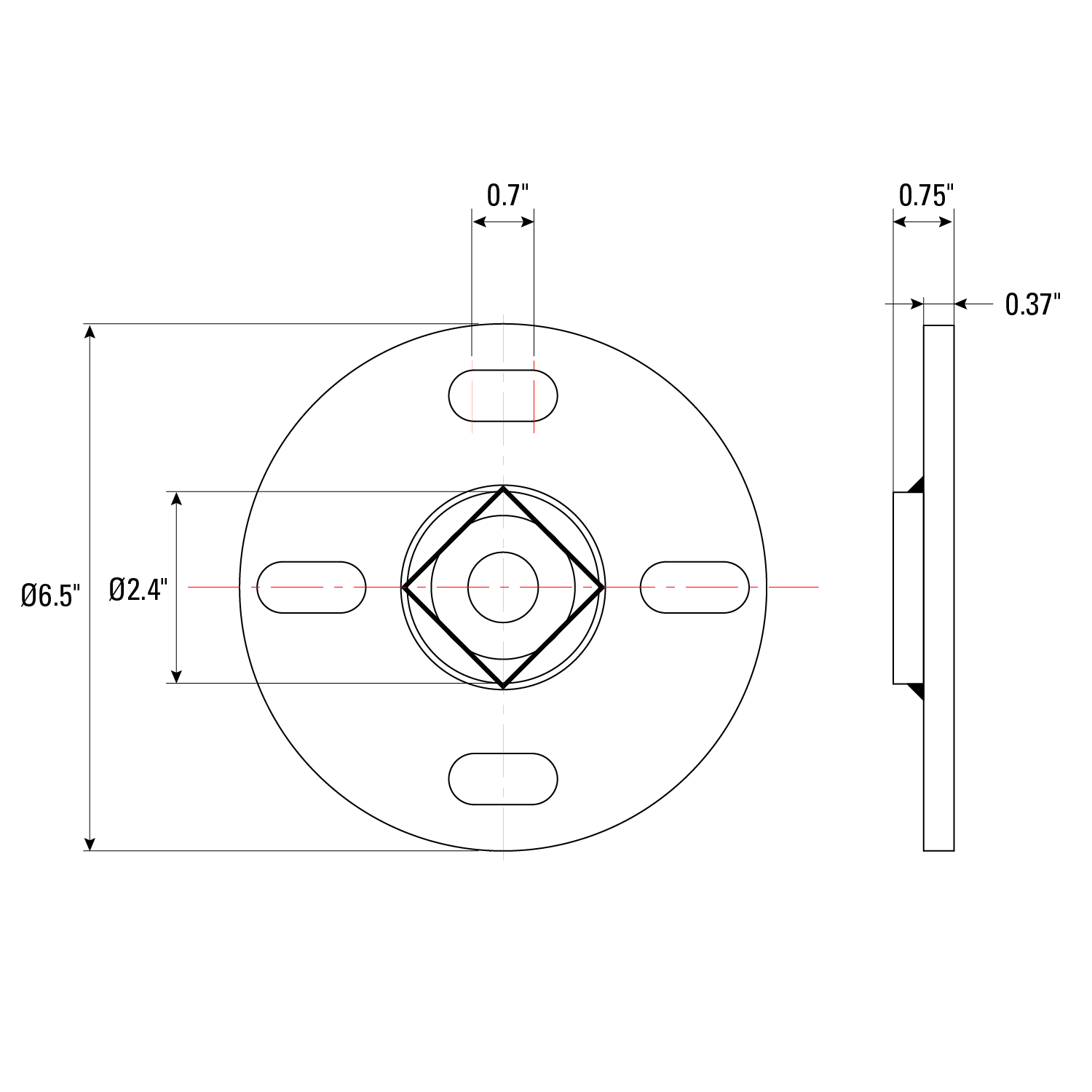 Leg Anchoring Pad, for 16 mm Tables