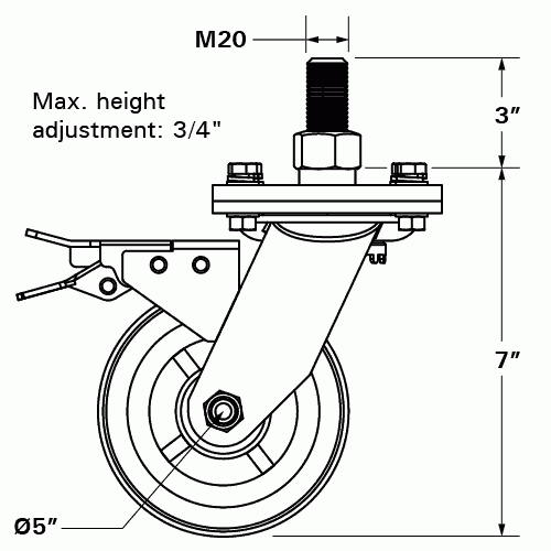 Casters, For Alpha 16 and MAX tables