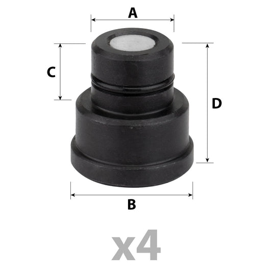 Magnetic Plugs, Fit 6 mm Holes