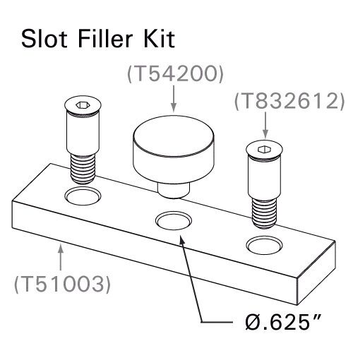 Slot Filler Kit, For MAX Slotted Tables