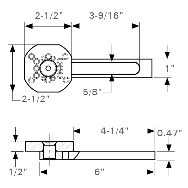 Load image into Gallery viewer, Adjustable Mounting Base for Toggle Clamps, Fits 16 mm Holes
