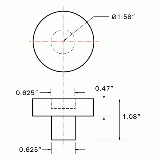 V-Block Spacer, Fits 16 mm Holes